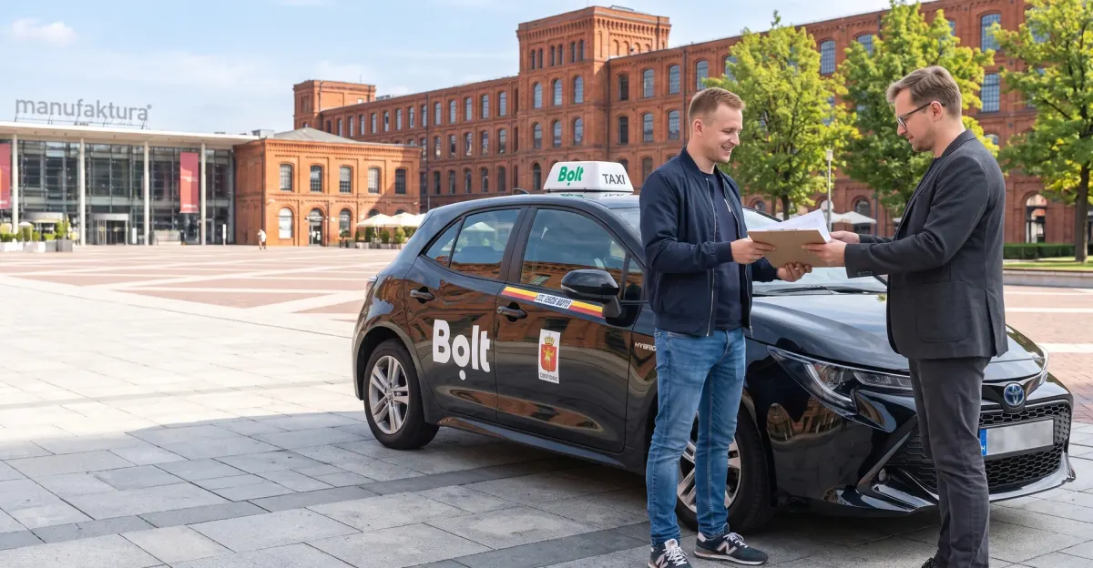 A driver receives a car under the G CAR Partner rent-to-own programme