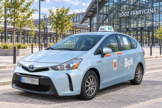 Toyota Prius+ Hybrid for taxi work in Lodz